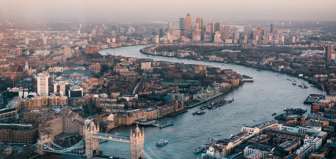 View of the Thames and London Bridge