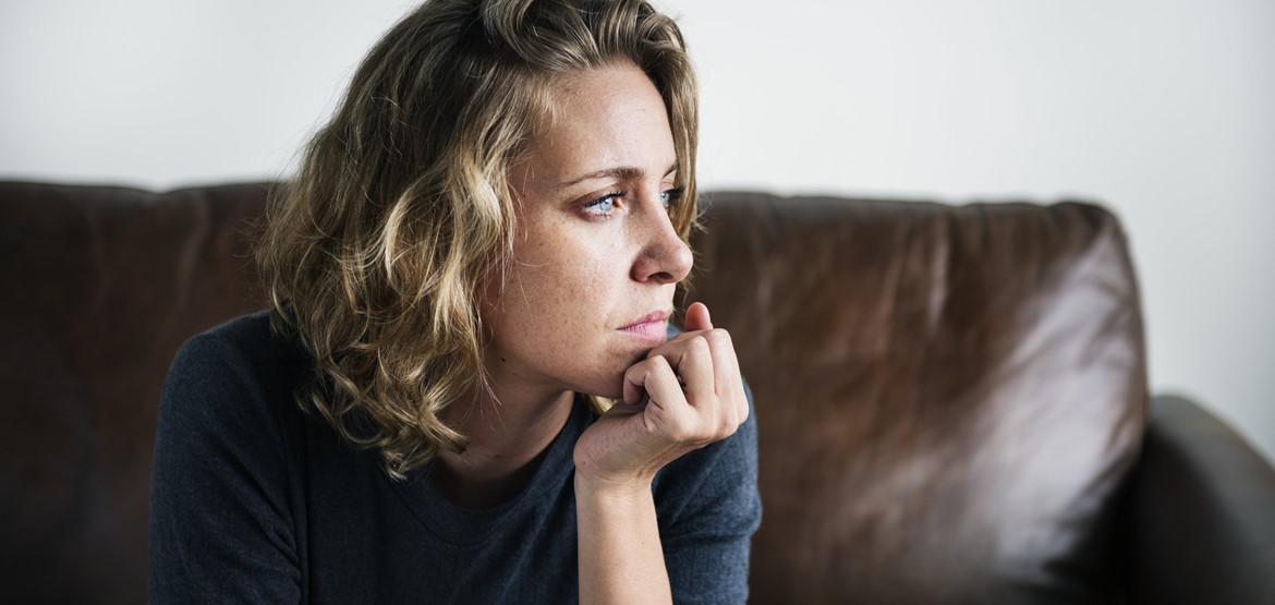 Woman looking concerned