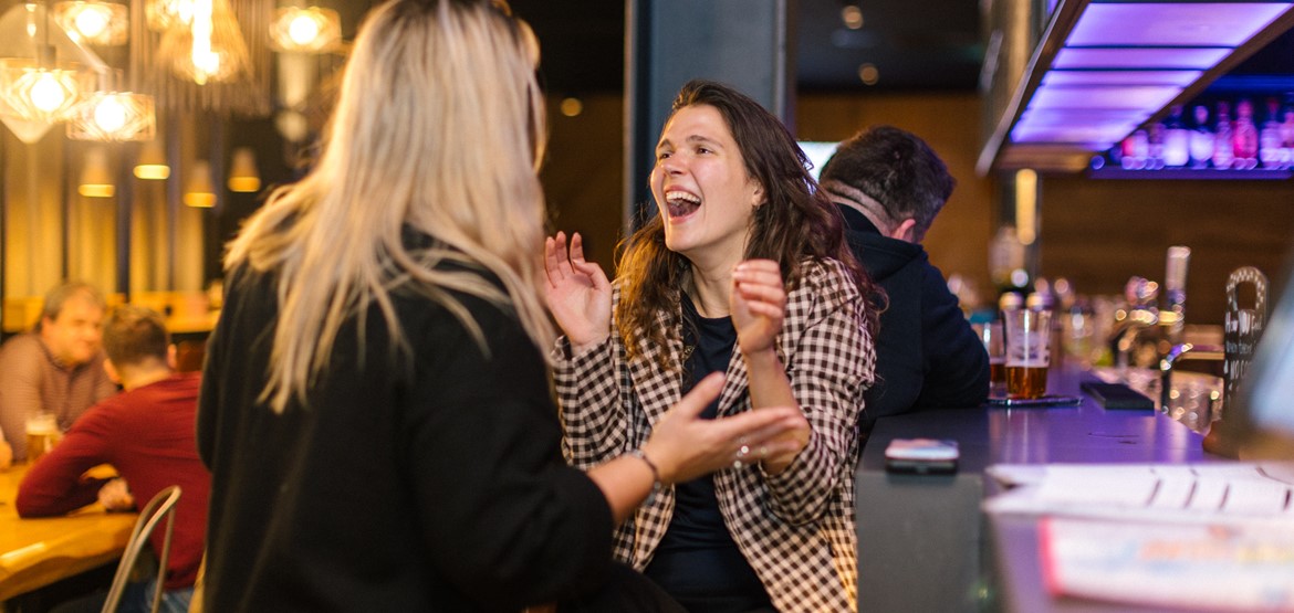 Two female friends on a night out