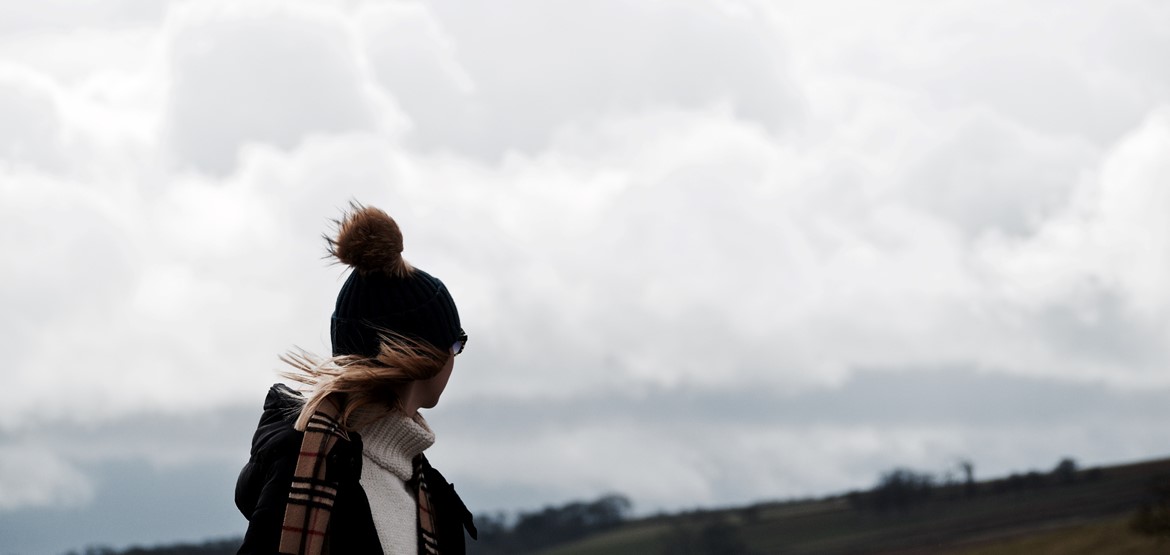 Woman in countryside