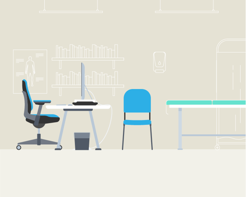 Illustration of a doctor's office