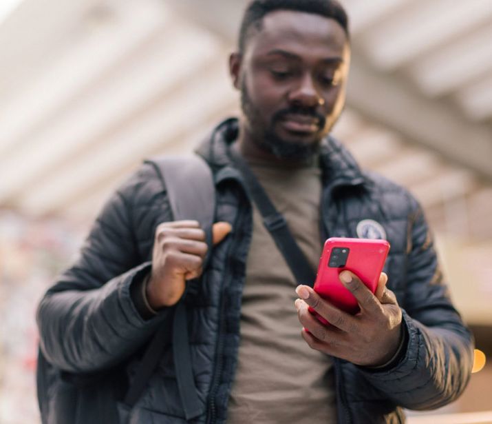 Person looking at their phone.