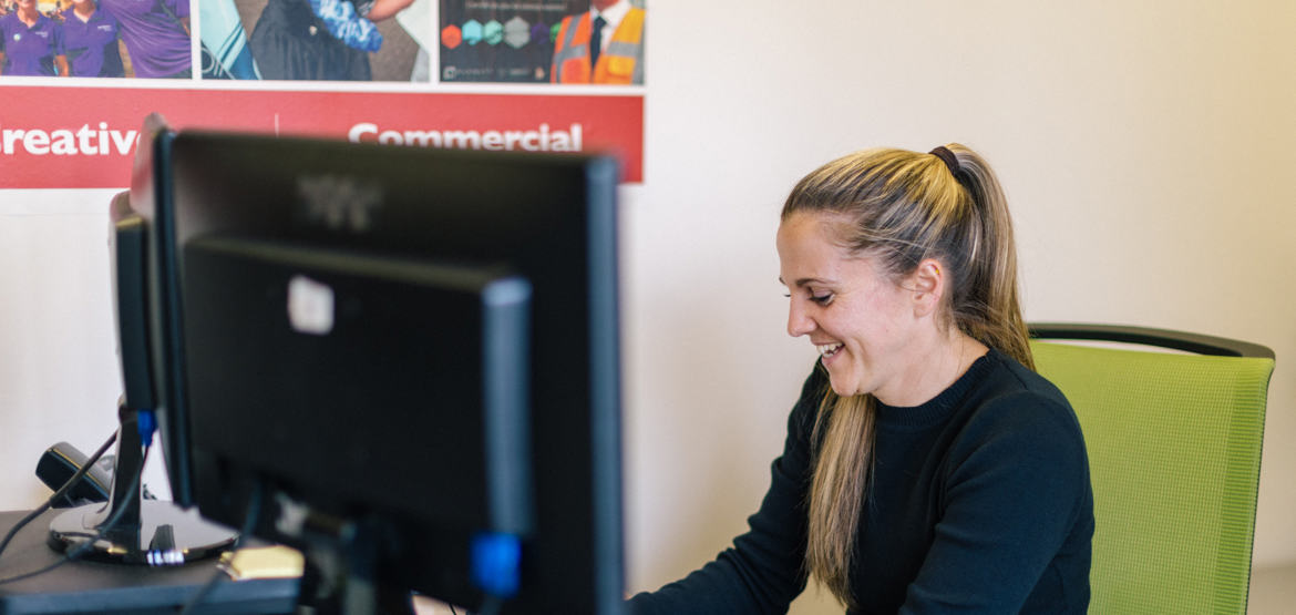 Woman working at desk