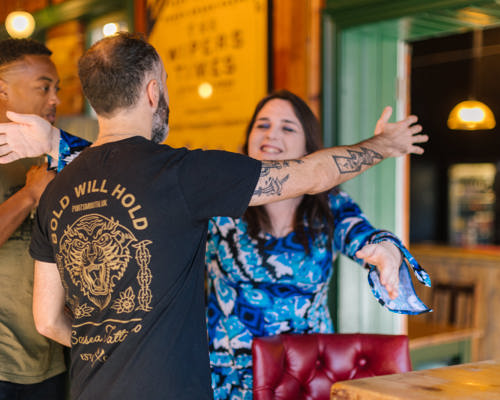 People meeting in a bar